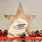 Weihnachtsdeko mit einem Europa macht Schule Obstbeutel