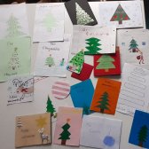 Weihnachtskarten für eine griechische Studierende