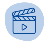 Videoklappe in einem blauen Kiesel